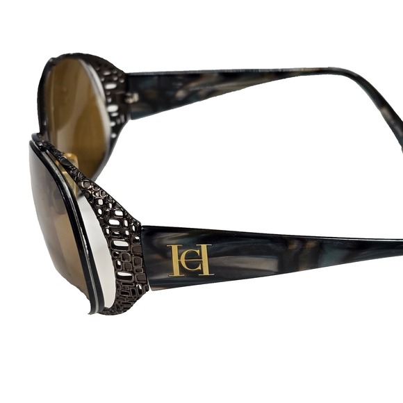 Carolina Herrera Sunglasses Womens Brown H726 130‎ Designer Made Japan Fashion - Picture 1 of 12